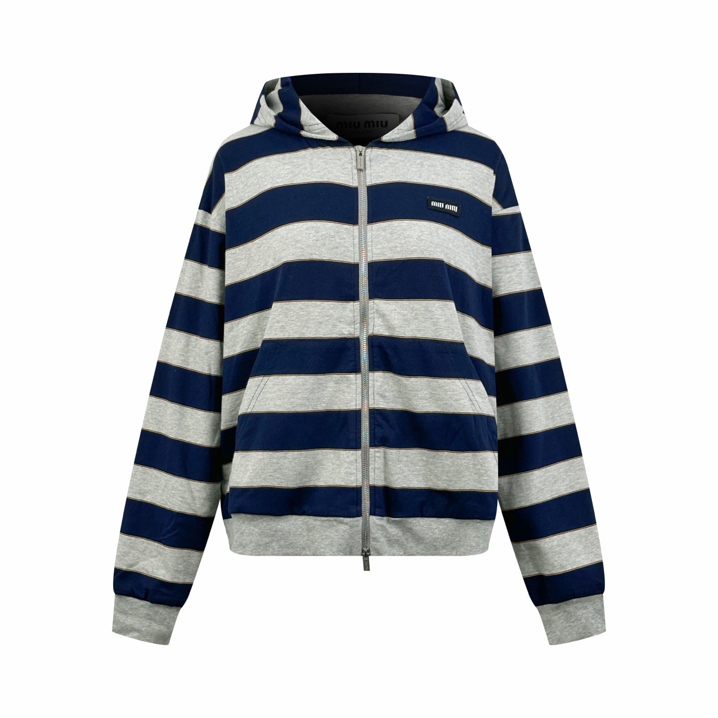 2026 Women's MM Logo Striped Hooded Coat (DD155)