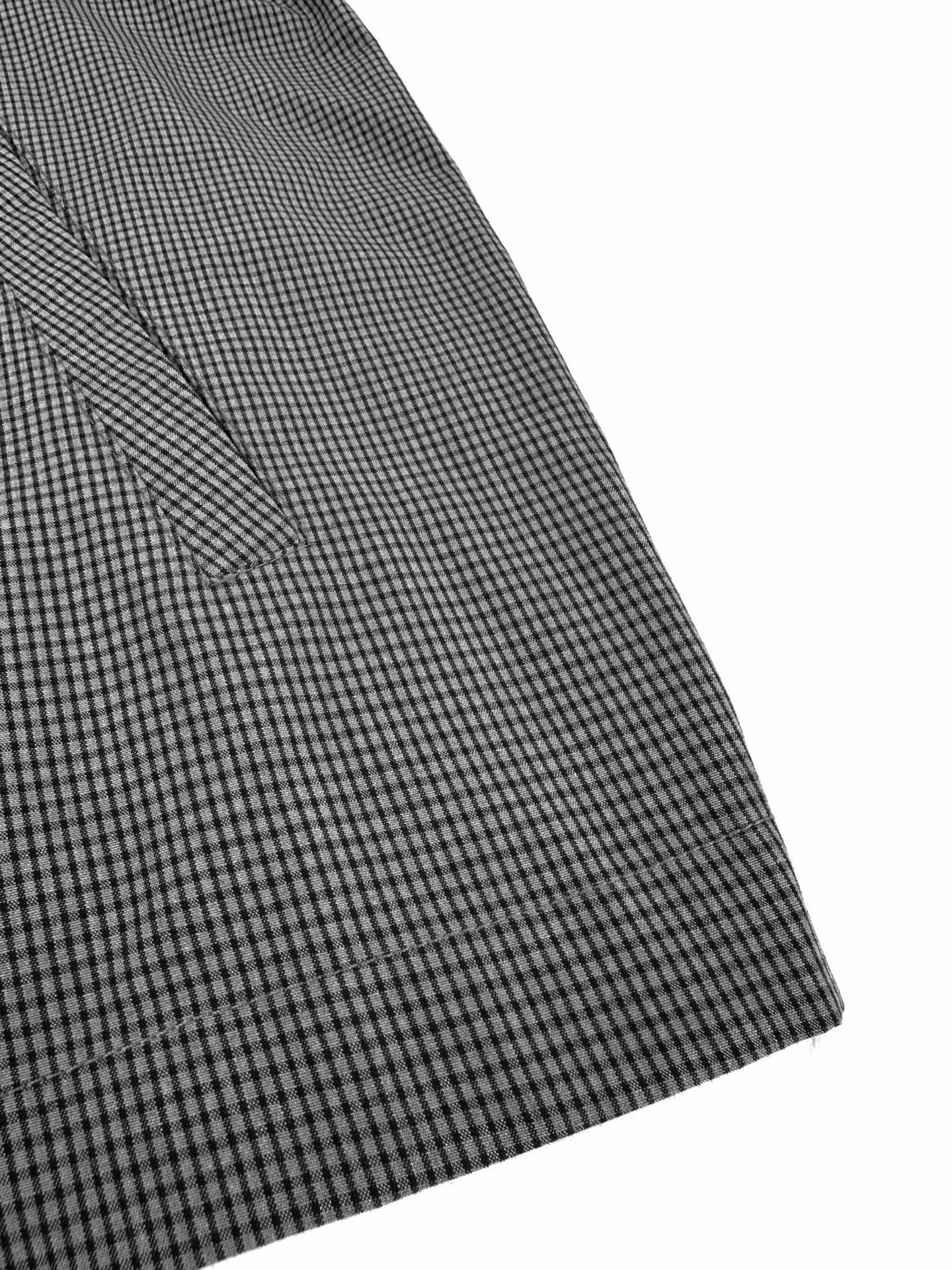 2026 Women's MM Logo Check Pattern Zip-Up Coat (FF797)