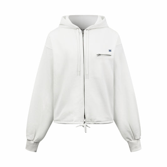 2026 Women's Ce Logo Embroidered Zipper Coat (FF795)