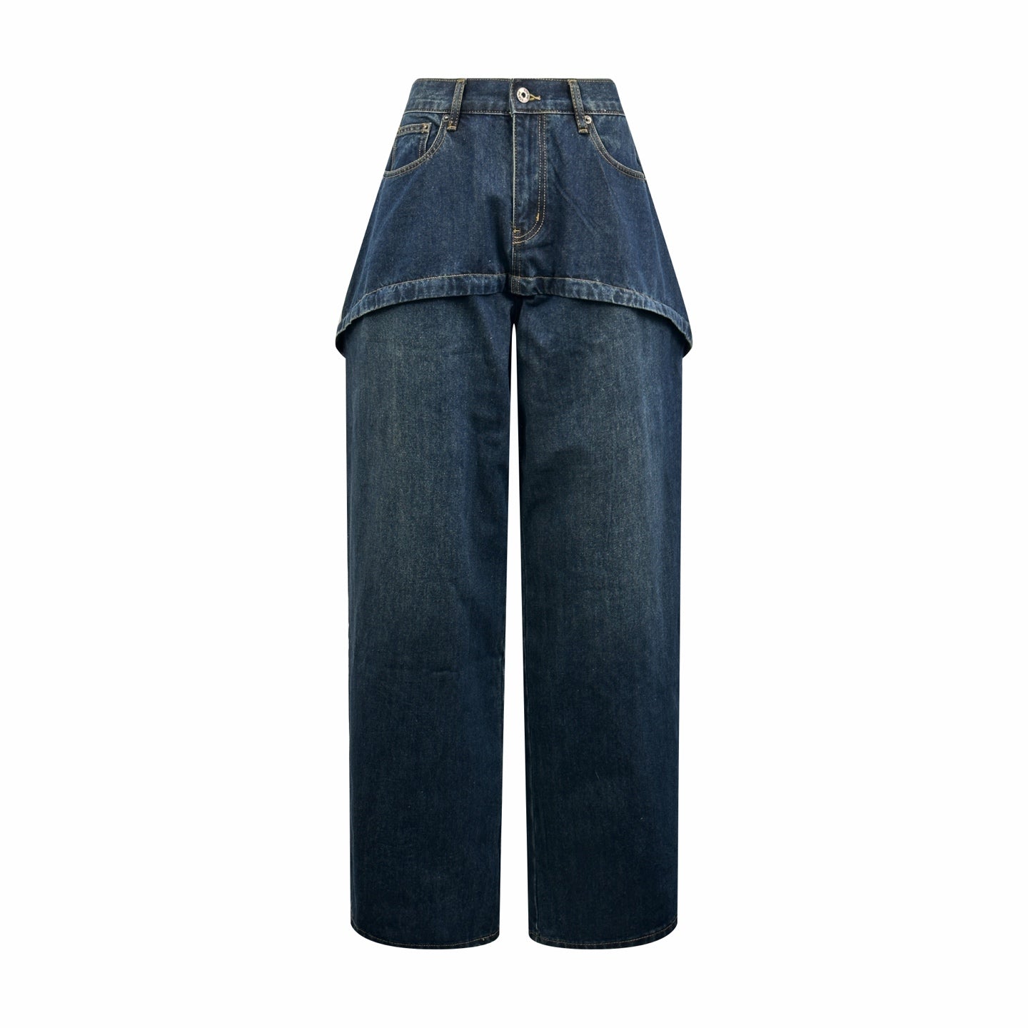 2026 Women's Way Leather Asymmetric Jeans (DD178)