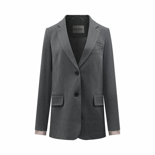 2026 Women's MM Logo Single-Piece Wool Suit (EE430)