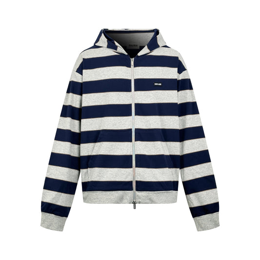 2026 New Model MM Logo Striped Hooded Coat (AA672-B75)