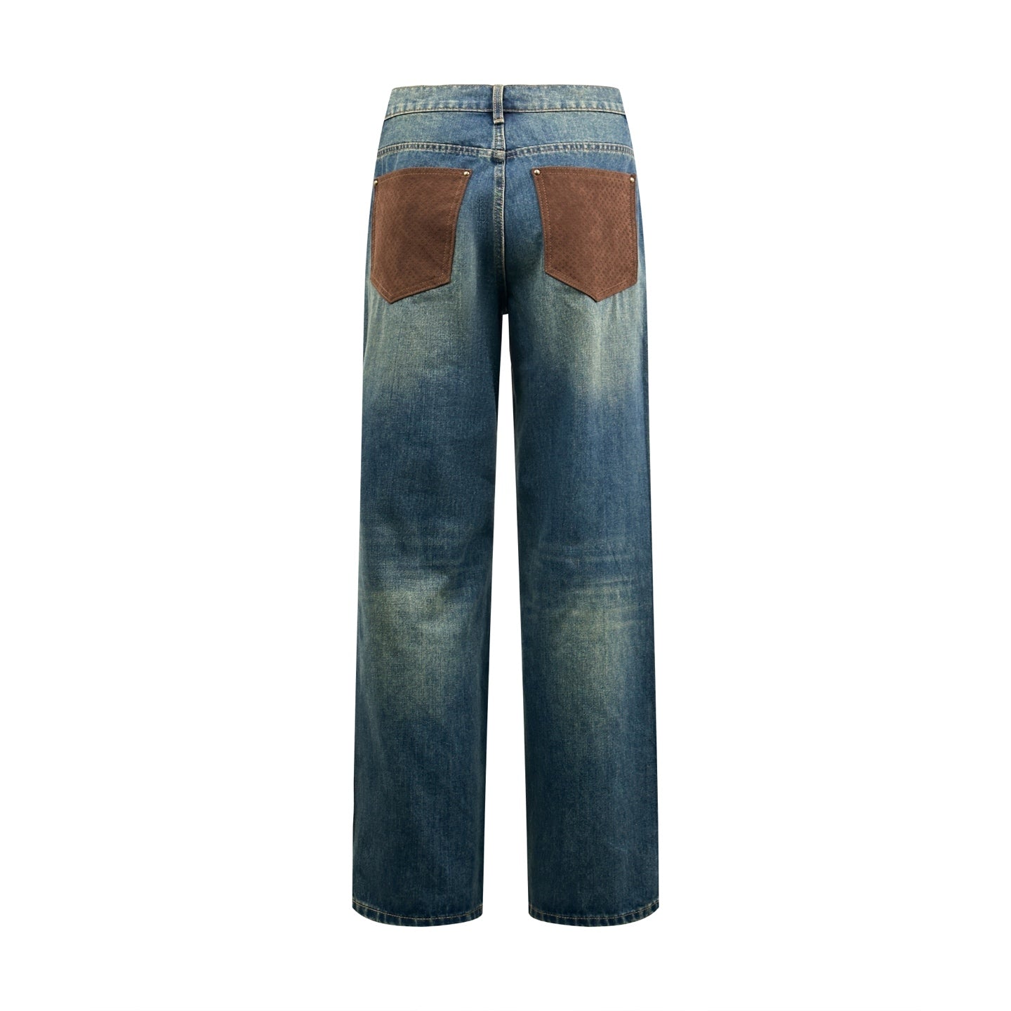 2026 New Model LY Leather Detail Pockets Denim Jeans (BB4018-B80)