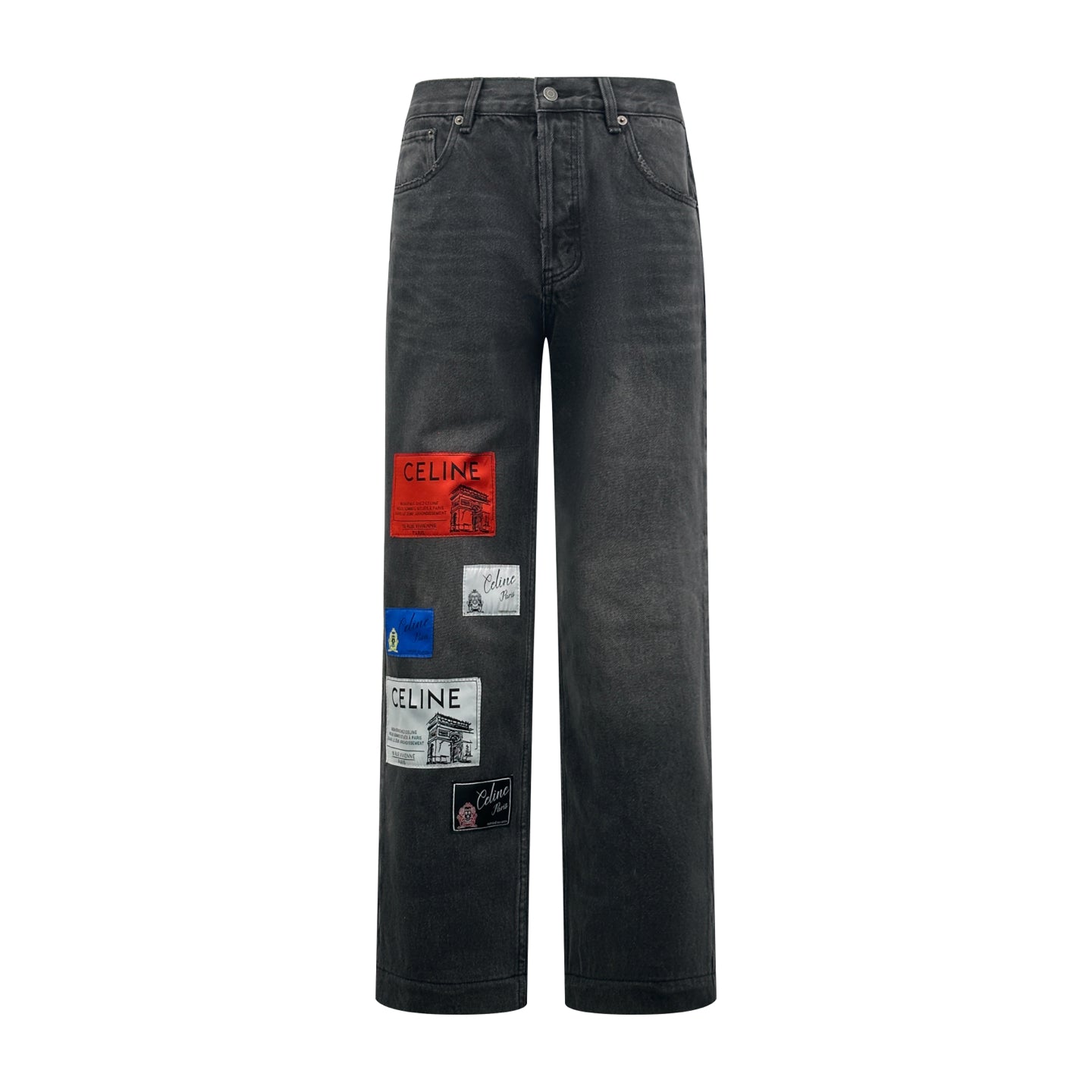 2026 New Model Ce Leather Embroidered Denim Pants (BB4007-B65)