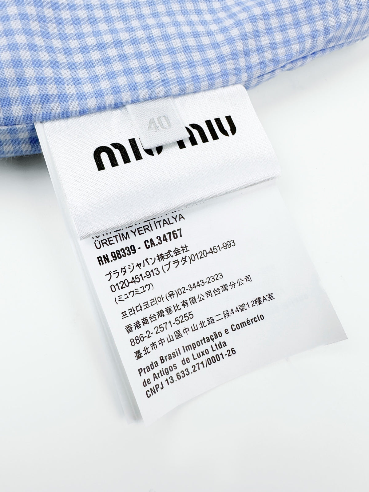 2026 Women's MM Logo Check Pattern Zip-Up Coat (FF824)