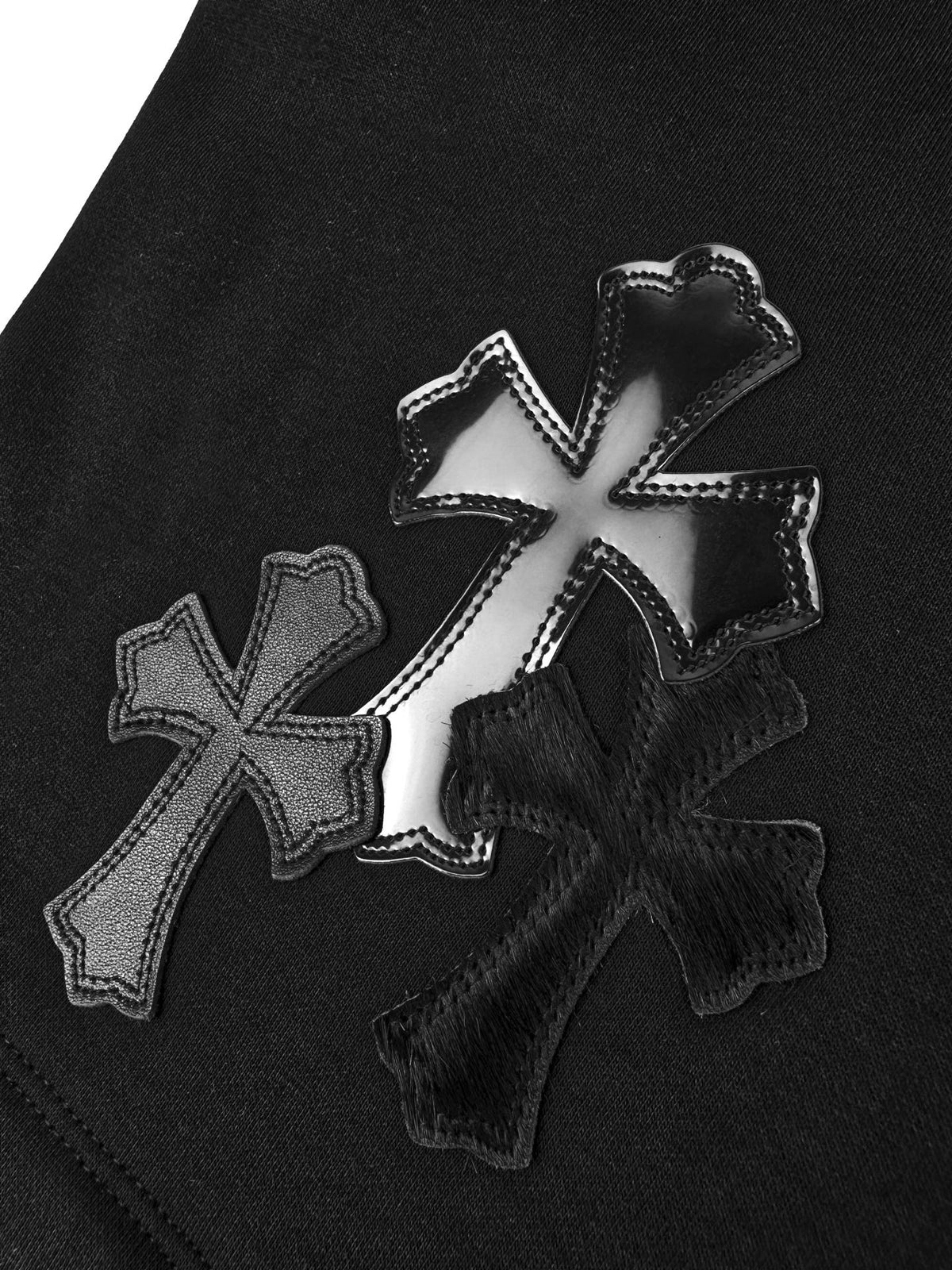 2026 New Model CH Cross Leather Patch Pants (CC7011-B90)