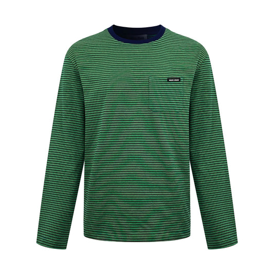 2026 New Model MM Logo Striped Long-Sleeved Shirt (CC7016-A70)