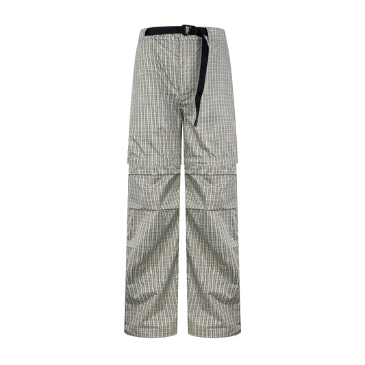 2026 new model LY logo check-pattern lined zipper pants (AA659-B85)