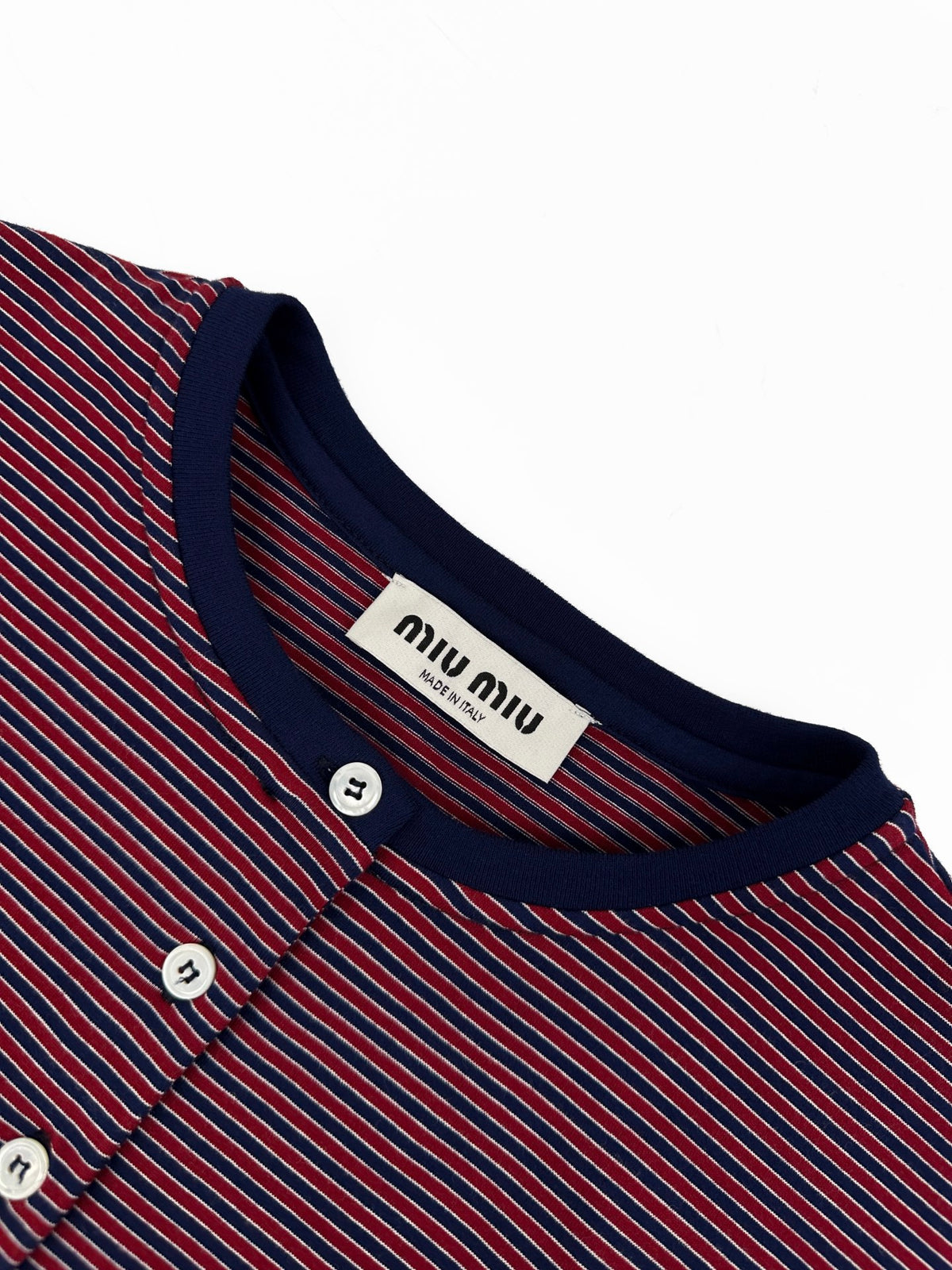 2026 Women's MM Logo Striped Henry Collar Long Sleeve (FF815)