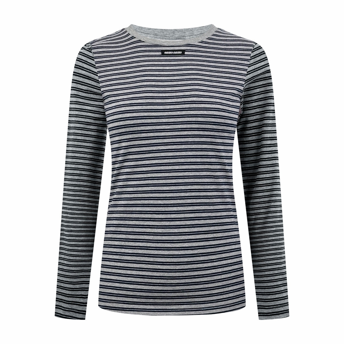 2026 Women's MM Logo Striped Long-Sleeved (FF844)