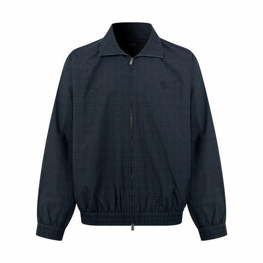 2026 Women's GU Badge Embroidered Checkered Coat (EE452)