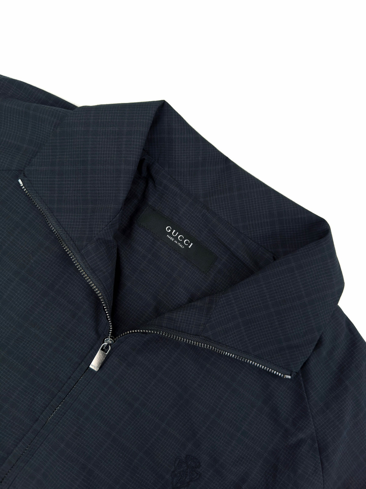 2026 Women's GU Badge Embroidered Checkered Coat (EE452)