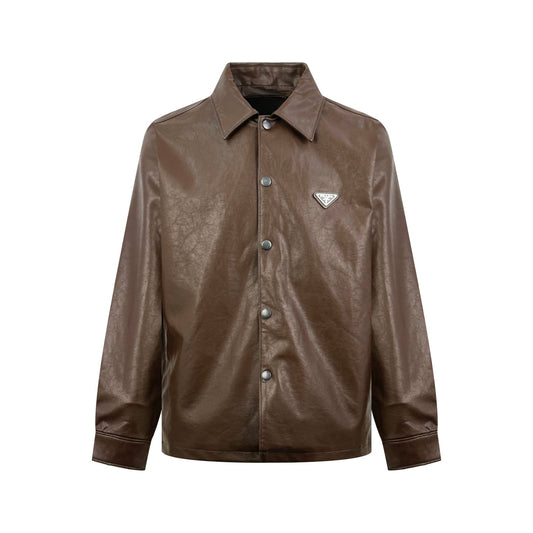 2026 New Model Triangle Brand Single Button Leather Jacket (CC7043-C05)