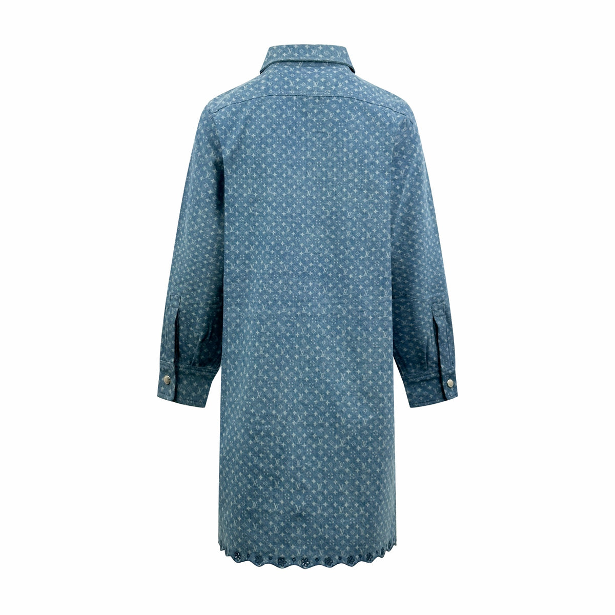 2026 Women's LY Label Full Print Denim Dress (EE451)