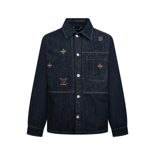2026 New Model LY Embroidered Logo Denim Jacket (BB4050-C00)