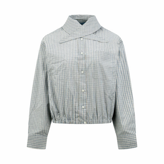 2026 Women's Triangle Brand Triangle Pattern Checkered Bowtie Shirt (FF847)