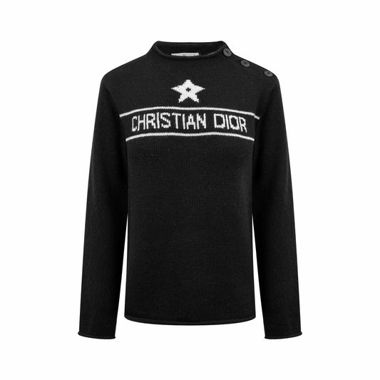 2026 Women's CD Embroidered Buttoned Sweater (DD212)