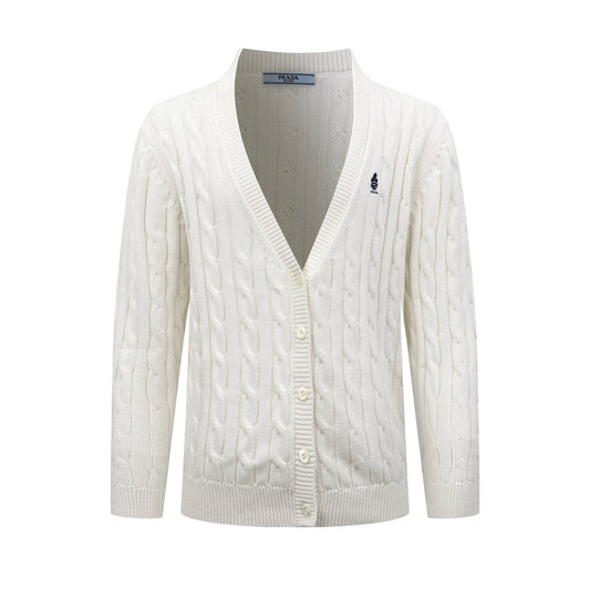 2026 New Model Triangle Brand Embroidered Cardigan Sweater (CC7012-B40)